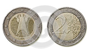 TwoÂ euroÂ denomination circulation coin